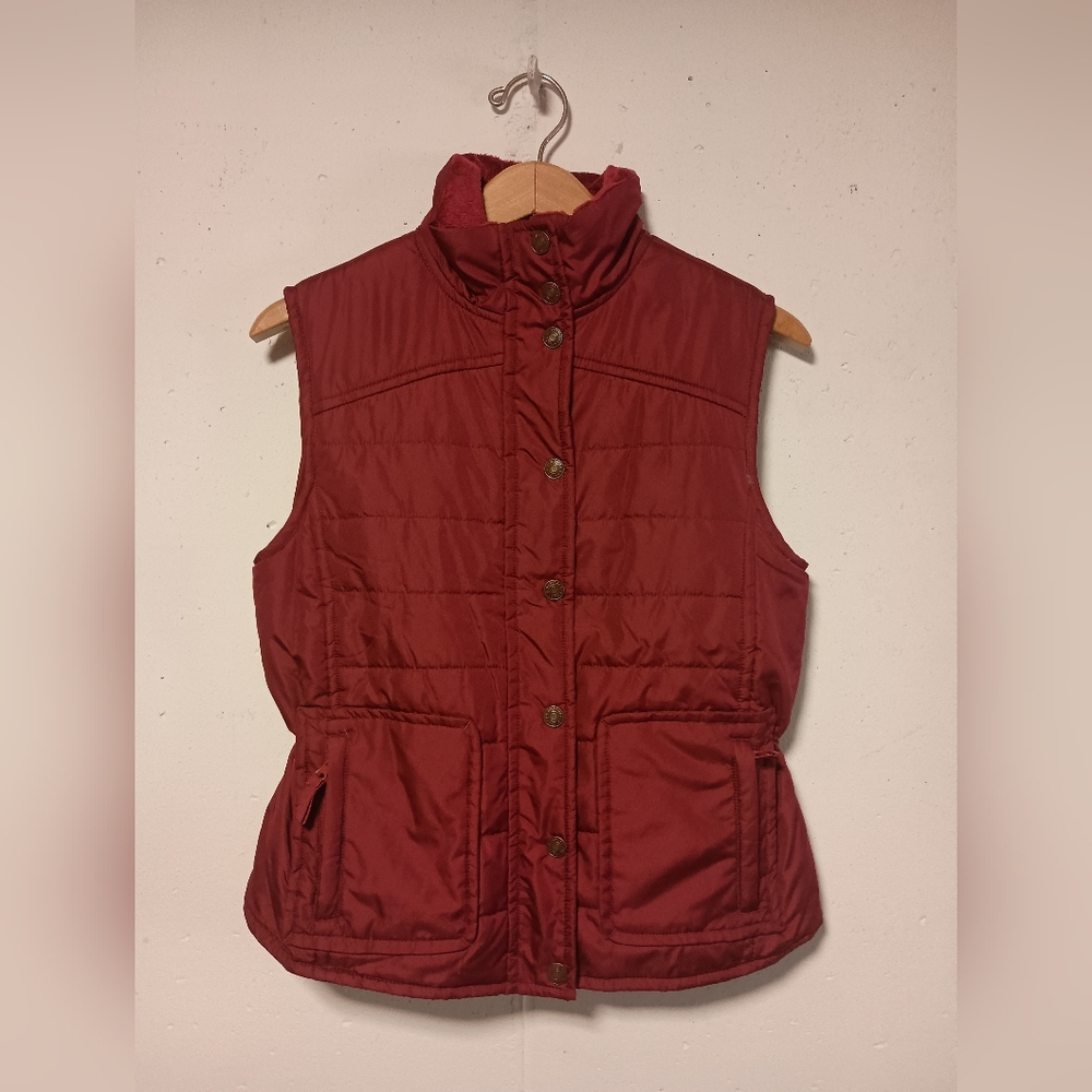 Canyon River Blues- Maroon Quilted Vest- Size M